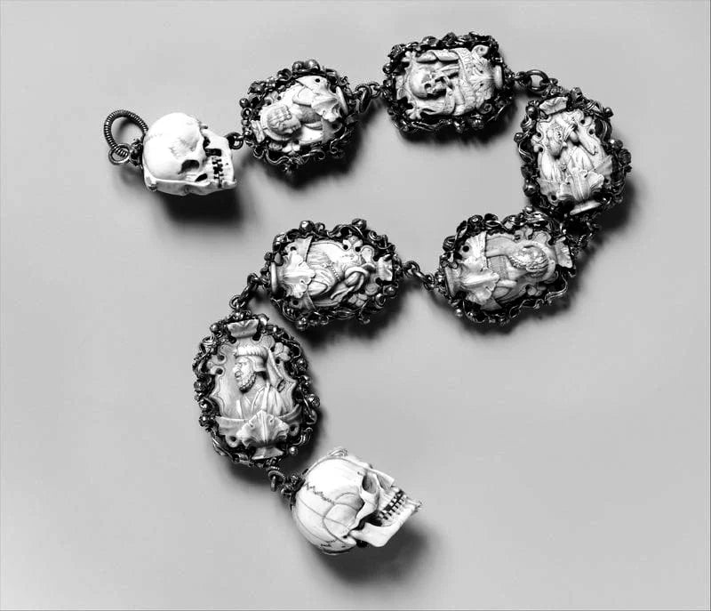 German ivory and silver rosary, c. 1500-1525