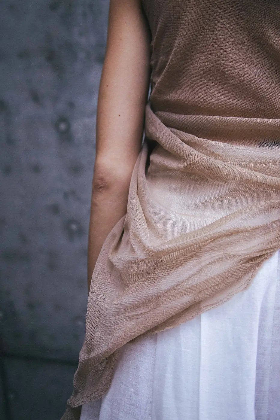 ASYMMETRICAL DRAPED TOP