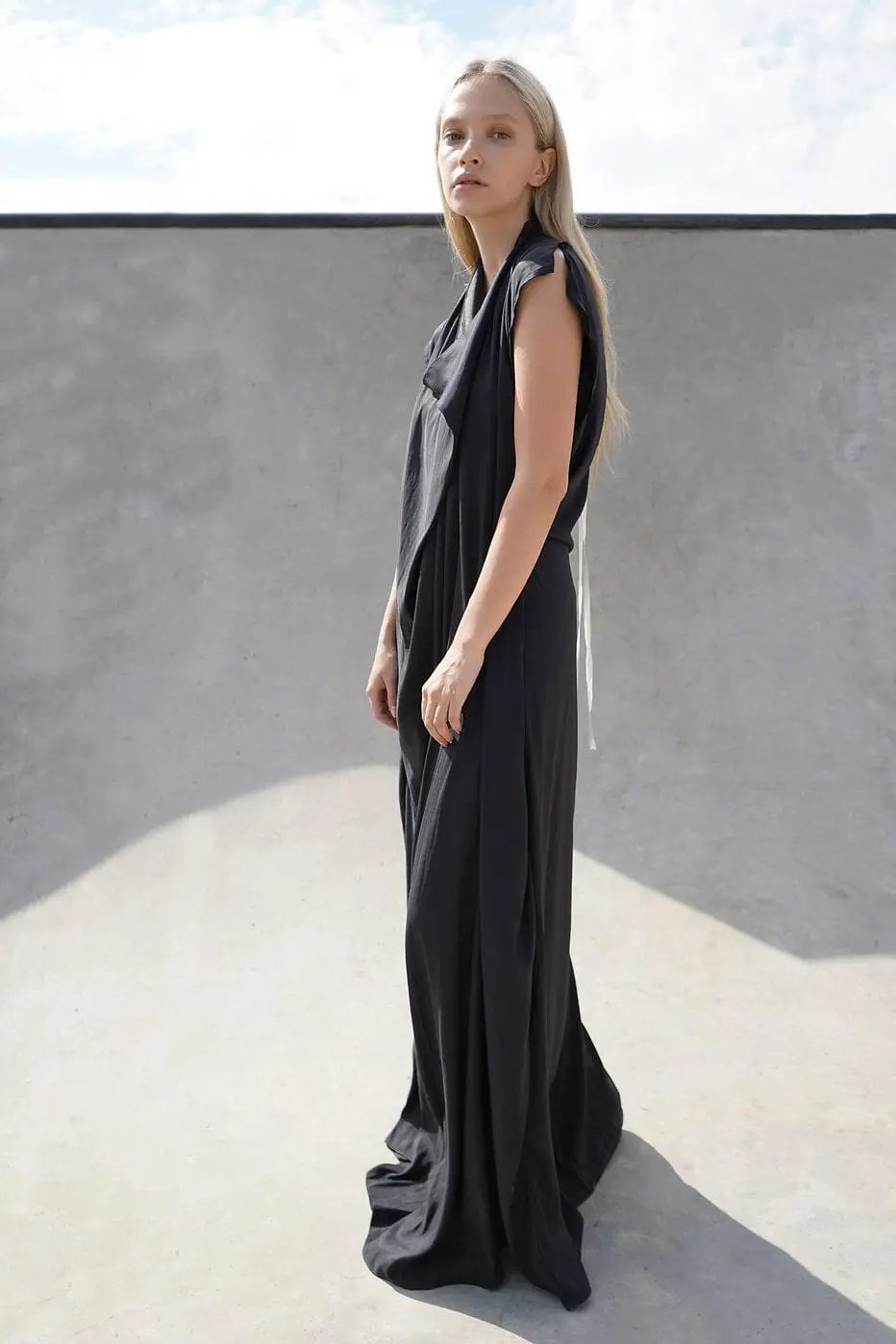 COWL NECK ADJUSTABLE DRESS 