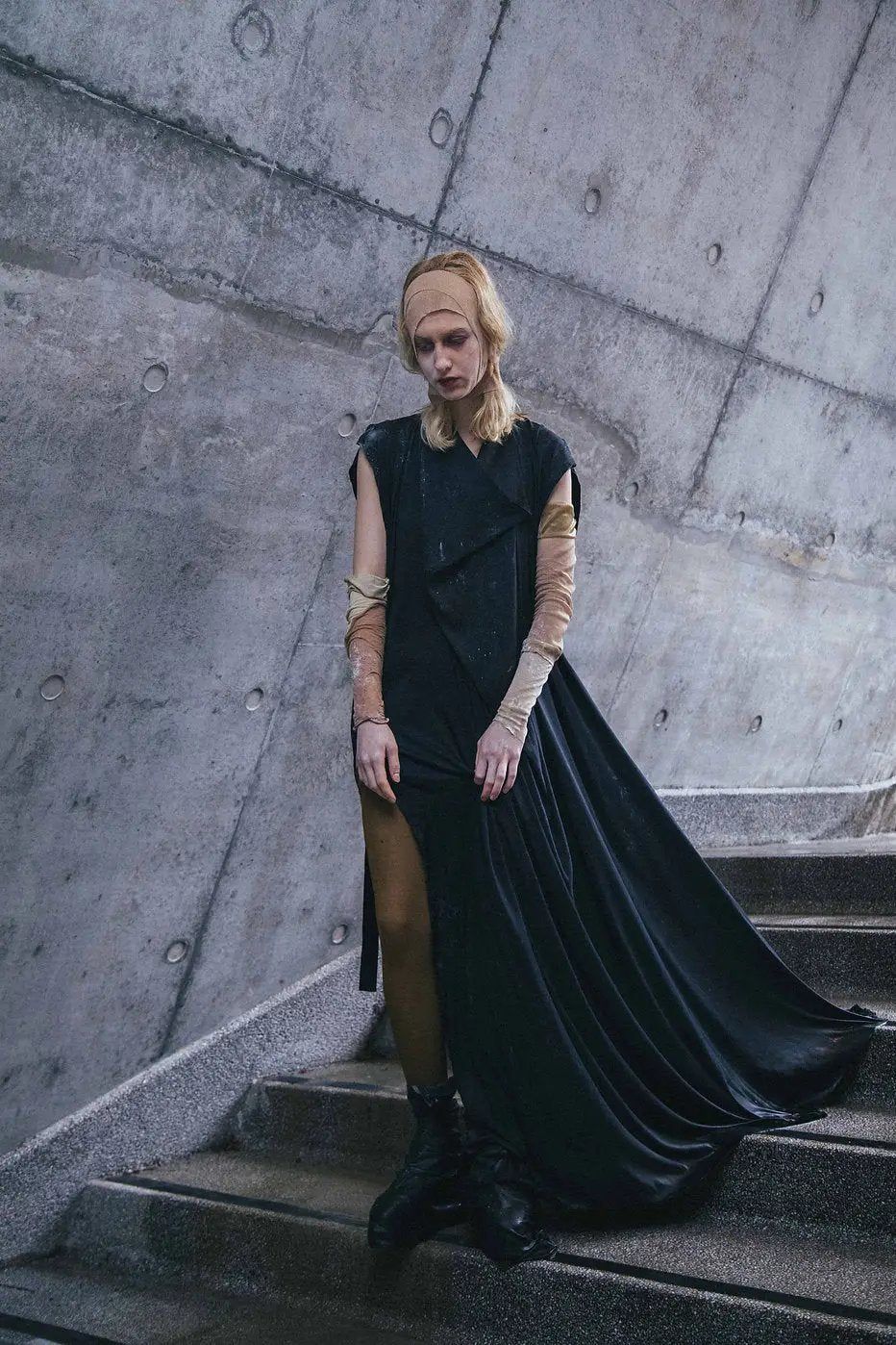 COWL NECK LONG DRESS