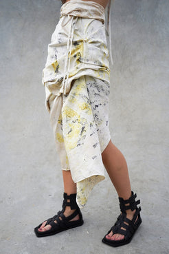 ESME WRAP-EFFECT MIDI SKIRT 
