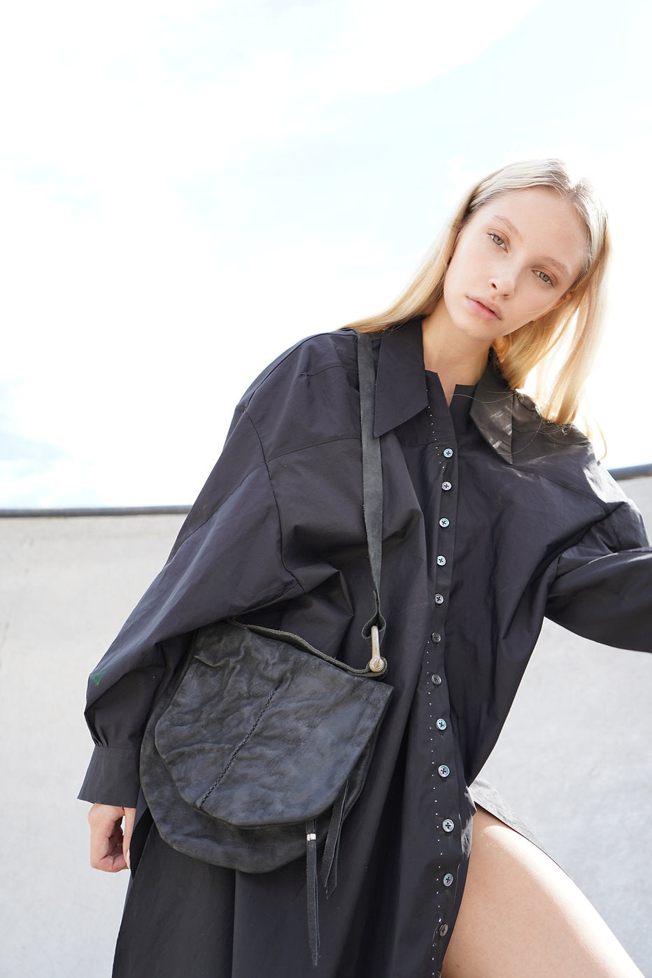 LEATHER FOLDED BAG - WINNIE WITT  x  0.hide